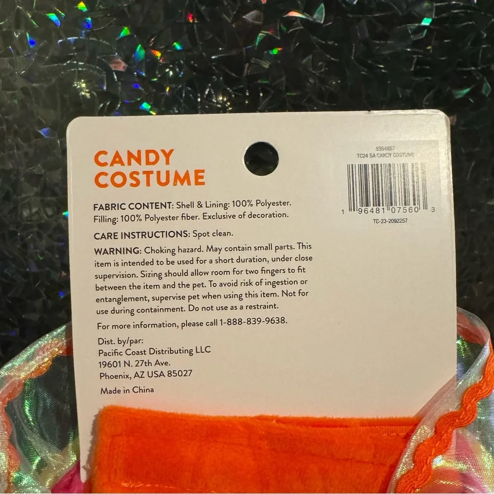 Candy costume for small pet